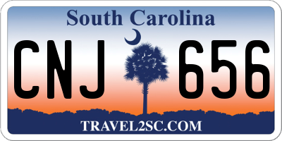 SC license plate CNJ656