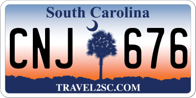 SC license plate CNJ676