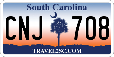 SC license plate CNJ708
