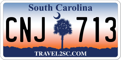 SC license plate CNJ713