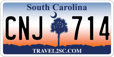 SC license plate CNJ714