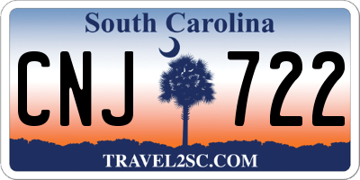 SC license plate CNJ722