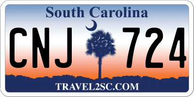 SC license plate CNJ724