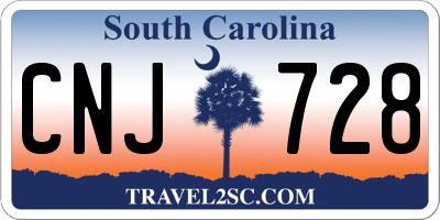 SC license plate CNJ728