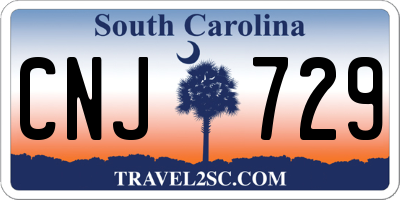 SC license plate CNJ729