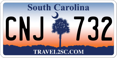 SC license plate CNJ732