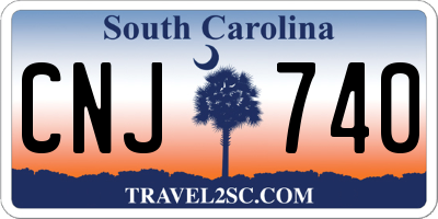 SC license plate CNJ740