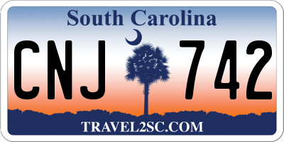 SC license plate CNJ742