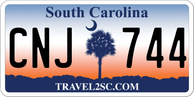 SC license plate CNJ744