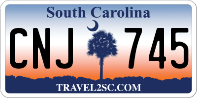 SC license plate CNJ745
