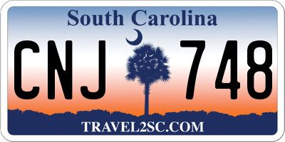 SC license plate CNJ748