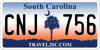 SC license plate CNJ756