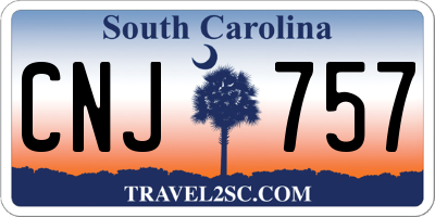 SC license plate CNJ757