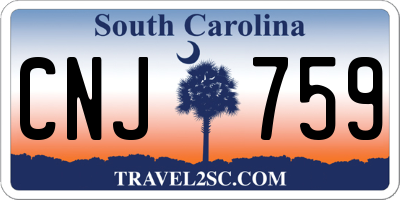 SC license plate CNJ759