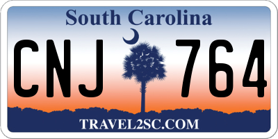 SC license plate CNJ764