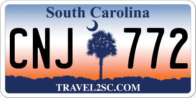 SC license plate CNJ772