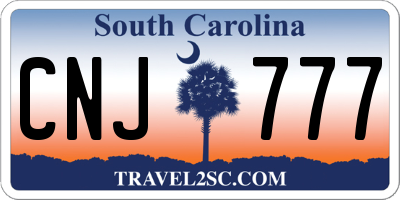 SC license plate CNJ777