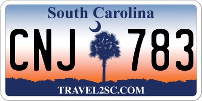 SC license plate CNJ783