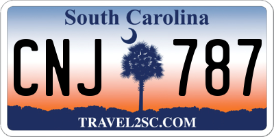 SC license plate CNJ787
