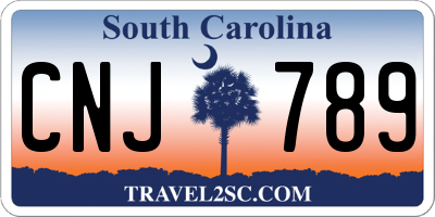 SC license plate CNJ789