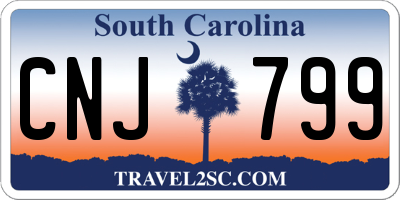 SC license plate CNJ799