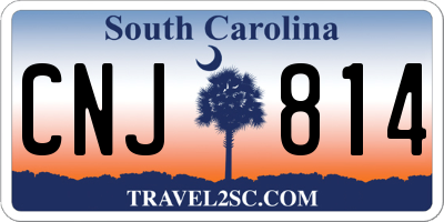 SC license plate CNJ814