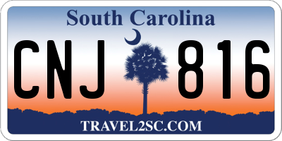 SC license plate CNJ816