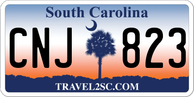 SC license plate CNJ823
