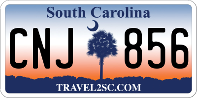 SC license plate CNJ856