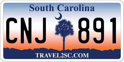 SC license plate CNJ891