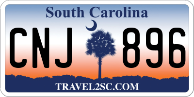 SC license plate CNJ896