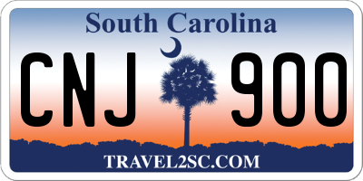 SC license plate CNJ900