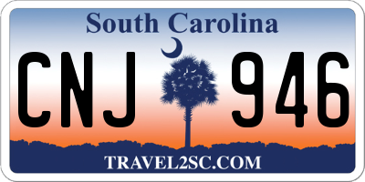 SC license plate CNJ946