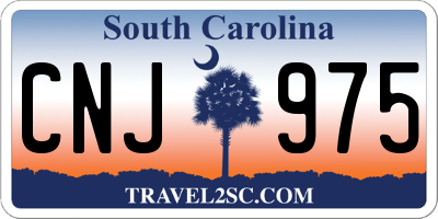 SC license plate CNJ975