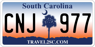 SC license plate CNJ977