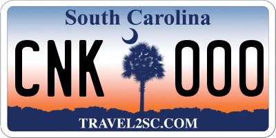 SC license plate CNK000