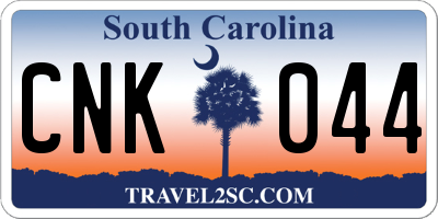 SC license plate CNK044
