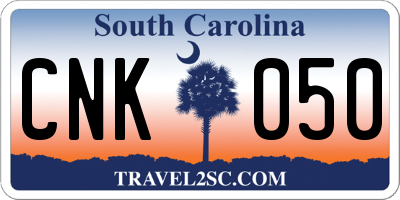 SC license plate CNK050
