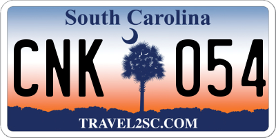 SC license plate CNK054