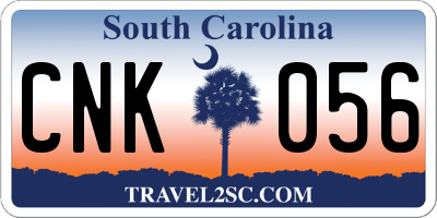 SC license plate CNK056