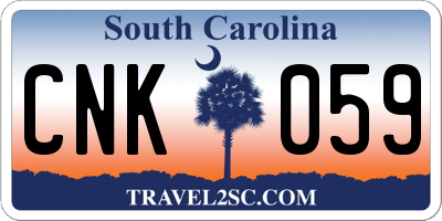 SC license plate CNK059
