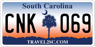 SC license plate CNK069