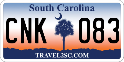 SC license plate CNK083