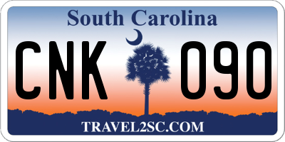 SC license plate CNK090