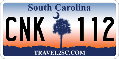 SC license plate CNK112