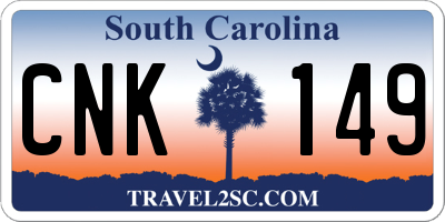 SC license plate CNK149