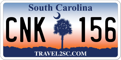 SC license plate CNK156