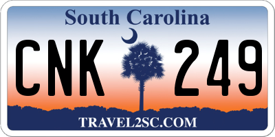 SC license plate CNK249