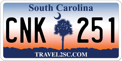 SC license plate CNK251