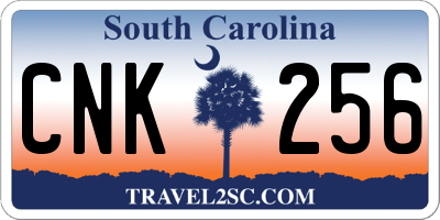 SC license plate CNK256